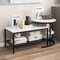 Set of 2 Nesting Coffee Table with Extra Storage Shelf for Living Room